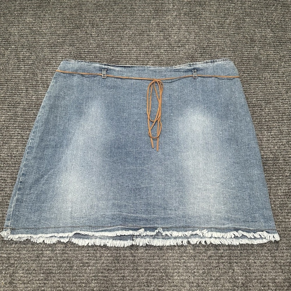 Y2K Exit Of California Plus Size Denim Mini Skirt Size 3x